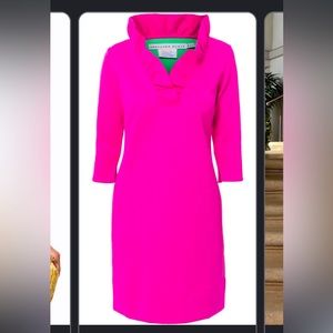 Gretchen Scott Pink Jersey Knit Ruffle Dress in size XS